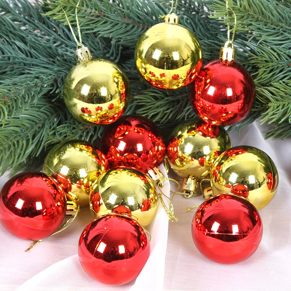 Tronzo Christmas Tree Decorations Balls 3 cm Plastic 24 Pcs/set Small Colored Pendants 2019 Navidad New Year Ornaments | Дом и сад