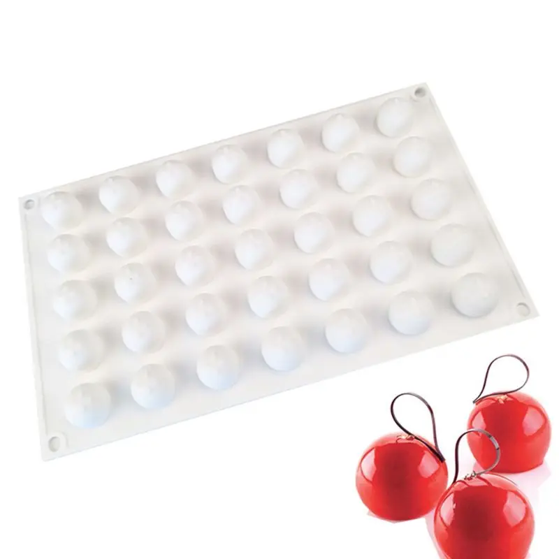 

35 Cavity 3D Round Sphere Ball Silicone Mold Cake Decorating Mousse Dessert Pastry Mould DIY Baking Tool