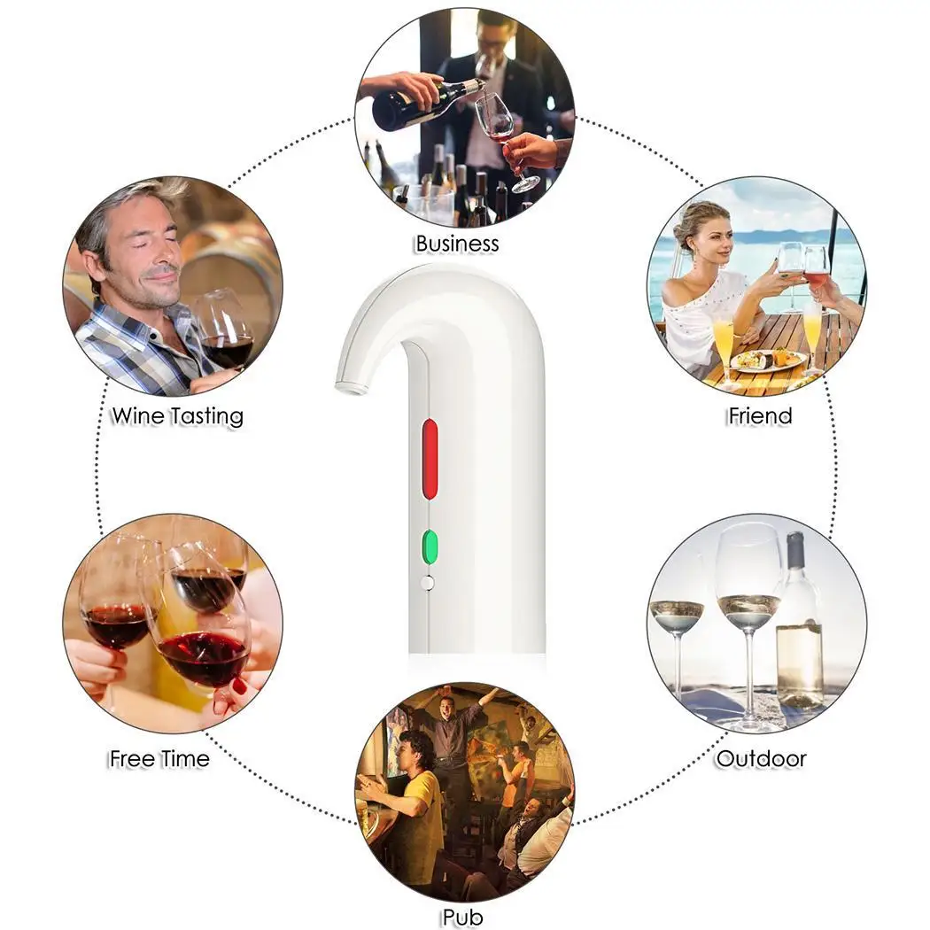 

Electric Wine Aerator Pourer Decanter Portable Smart Wine Oxidizer Dispenser