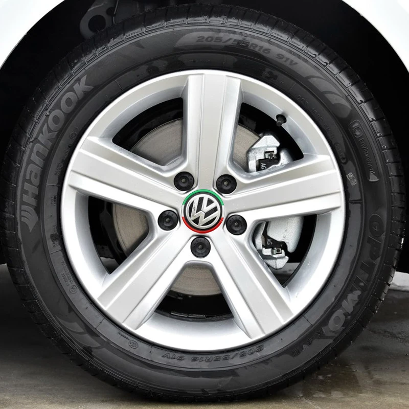 4 шт. Декоративные наклейки для центра колеса автомобиля подходят Volkswagen VW Golf 5 6 Polo