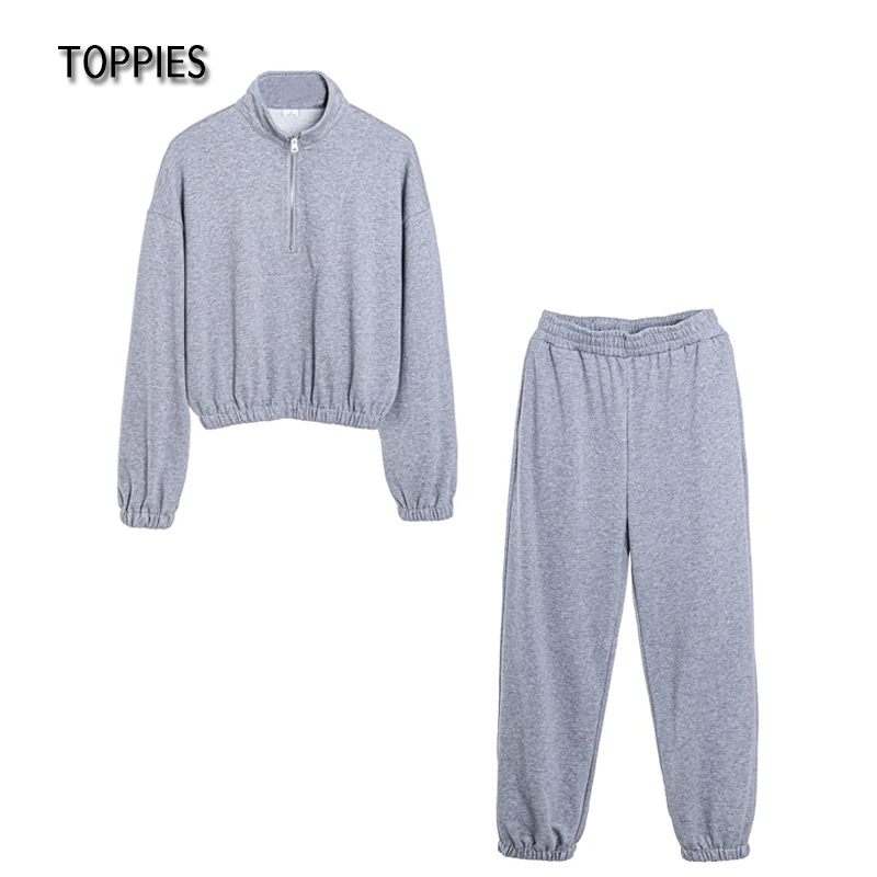 toppies 2021 autumn two piece sets women tracksuit tops pants casual outfit ensemble femme clothing set free global shipping