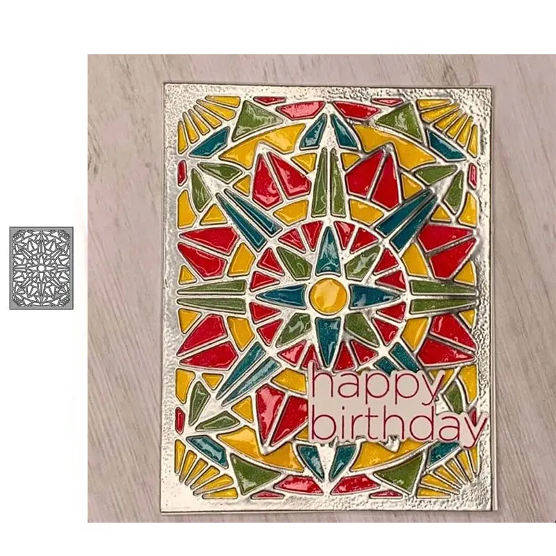 

JC Compass Flowers Background Metal Cutting Dies Scrapbooking Die Cut Card Make Stencil Craft Paper Knife Mold Mould Model Decor