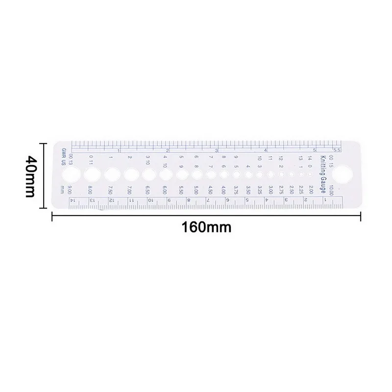 

16*4cm Knitting Tool Gauge Needle Sewing Machine Ruler Size Measurement Accessories Precision Measuring Tool Metal Rulers