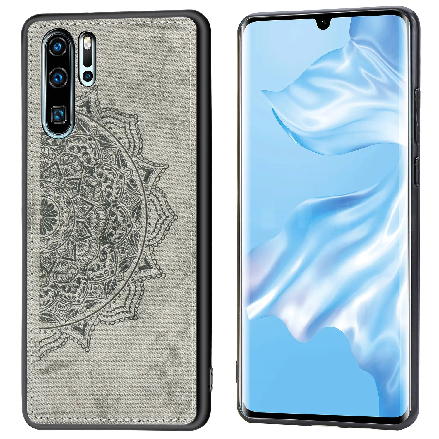 Роскошный тканевый чехол для телефона huawei P30/P30 Pro скатерть мягкий силиконовый из