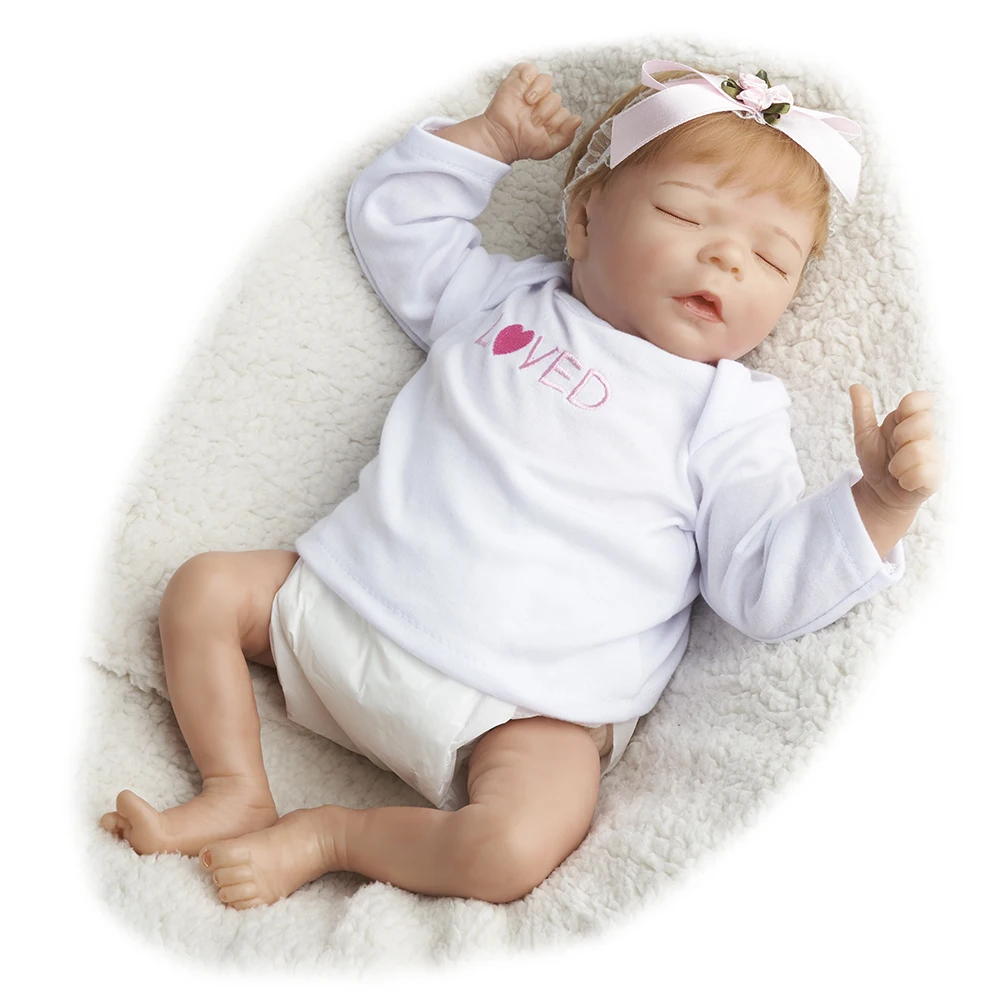 ADFO реборн 17 дюймов похожая на настоящую новорожденных спальный живая кукла