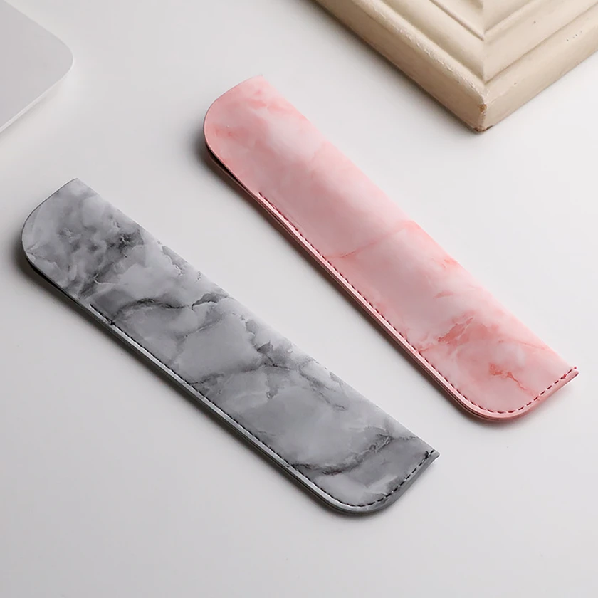 

Пеналы, кожаный пенал, Мраморная мини-школьная сумка, пенал для офиса, сумка для ручек, канцелярские принадлежности, школьный пенал