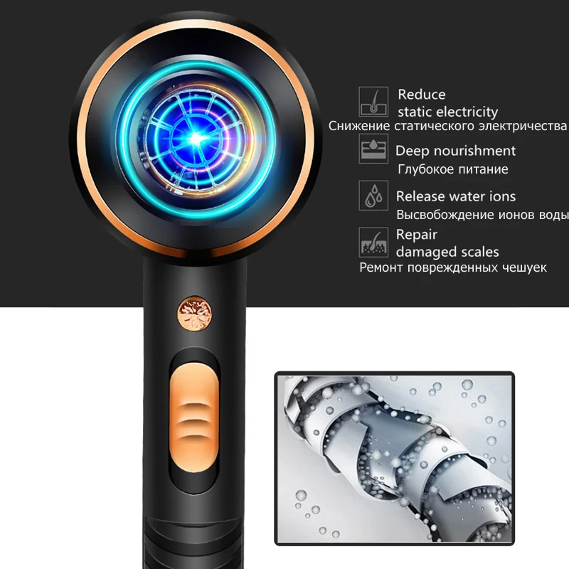 Профессиональный электрический фен для волос Kemei 4000 Вт мощный Фен с