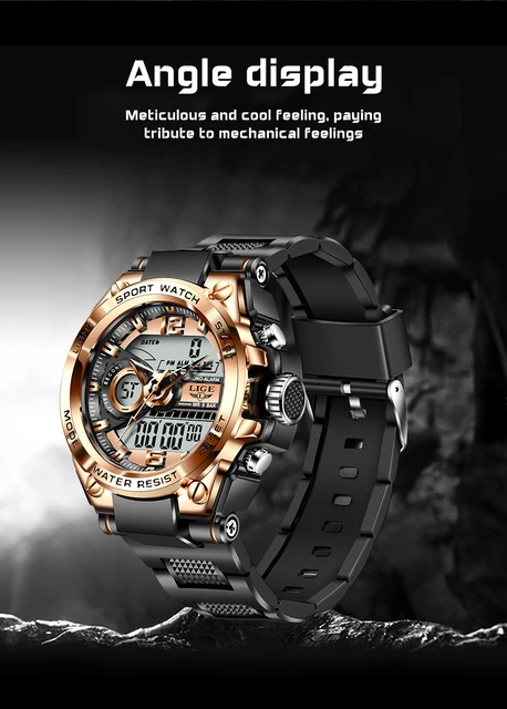 Dropship Men Military Watch Digital 50m Waterproof Wristwatch LED Quartz  Clock Sport Watch Male Big Watches Men Relogios Masculino to Sell Online at  a Lower Price