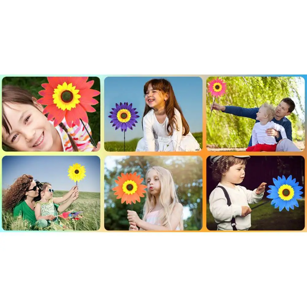 Ветряная мельница в виде подсолнечника ветряная турбина для газона сада