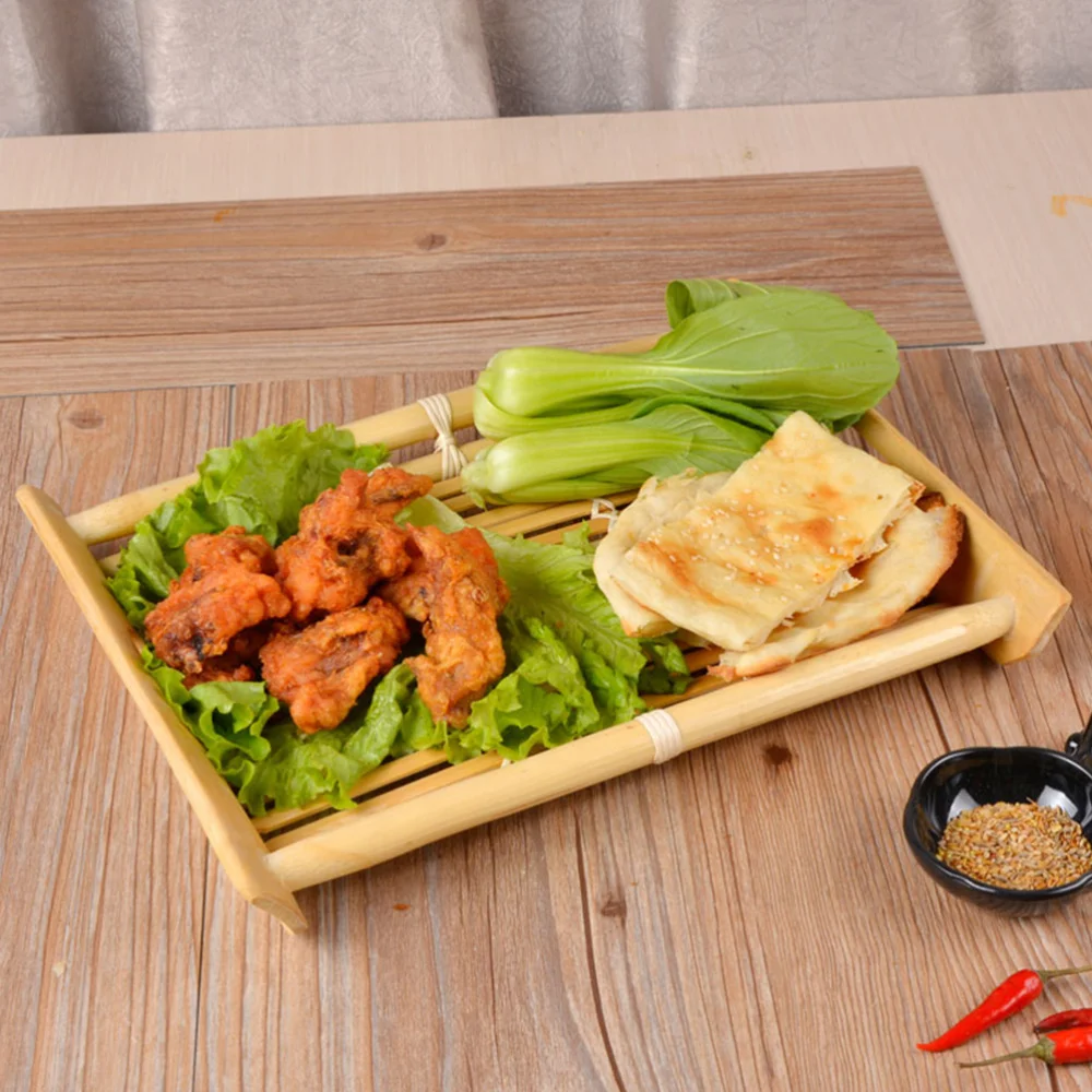 1 шт. лоток стильный Гладкий специальный для фруктов бамбуковая тарелка