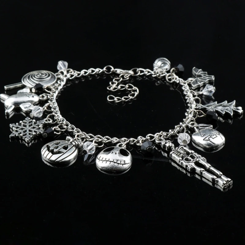 

Horror Movie Charm Bracelet Nightmare Before Christmas Bangle Jewelry Halloween U4LE