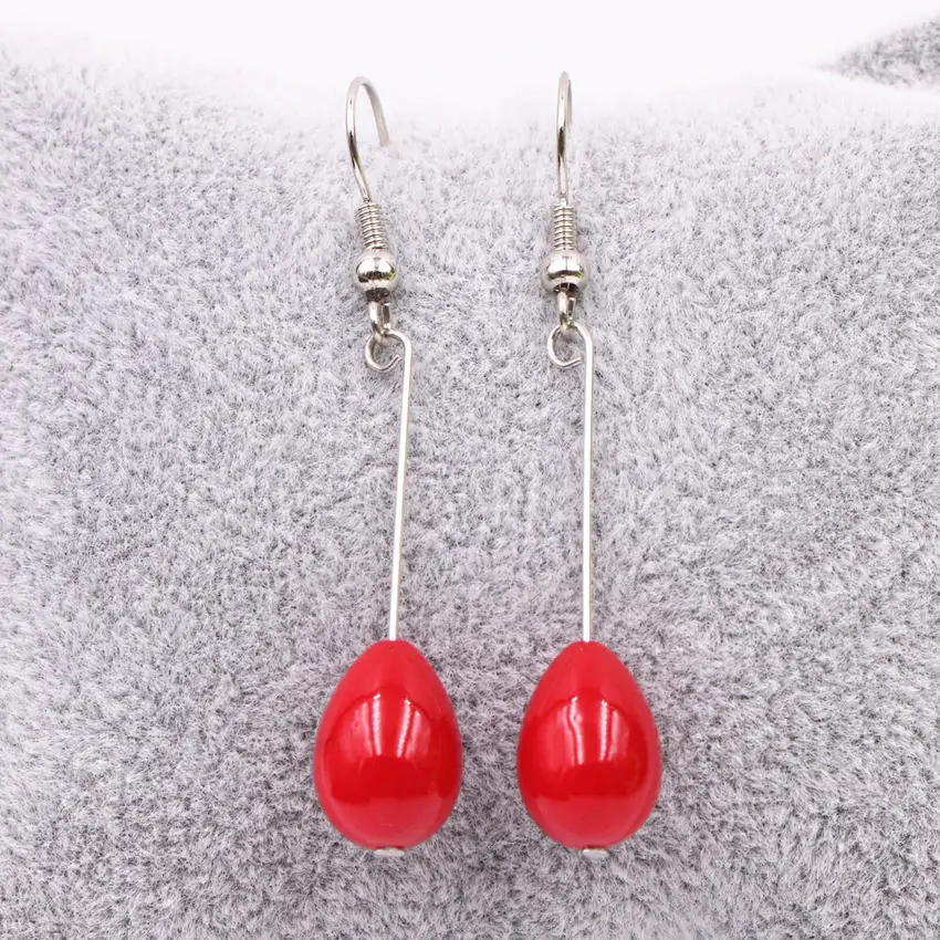 Оптовая продажа цена длинные висячие серьги для женщин Мода в виде капли воды 9x13