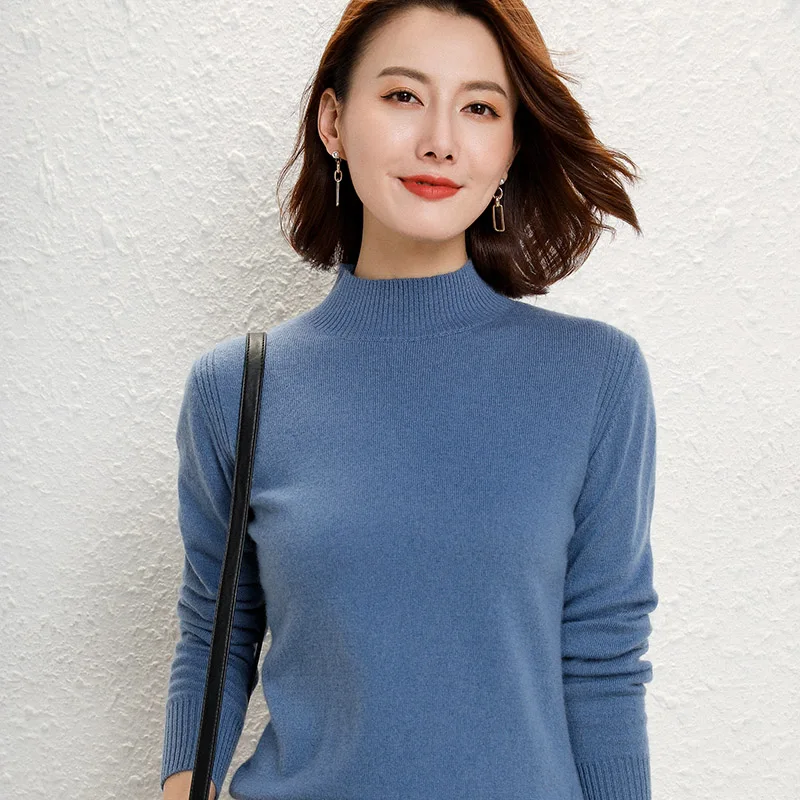 

Women Sweaters 100% Goat Cashmere Knitted Pullovers Ladies 7Colors Hot Sale Soft Warm Jumpers Long Sleeve Female Knitwears