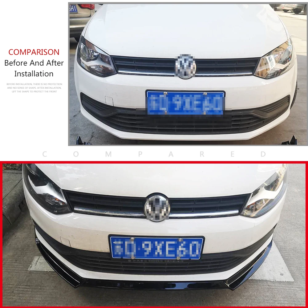 Сплиттер для переднего бампера Volkswagen Polo губа Gti гриль спойлер диффузор передняя