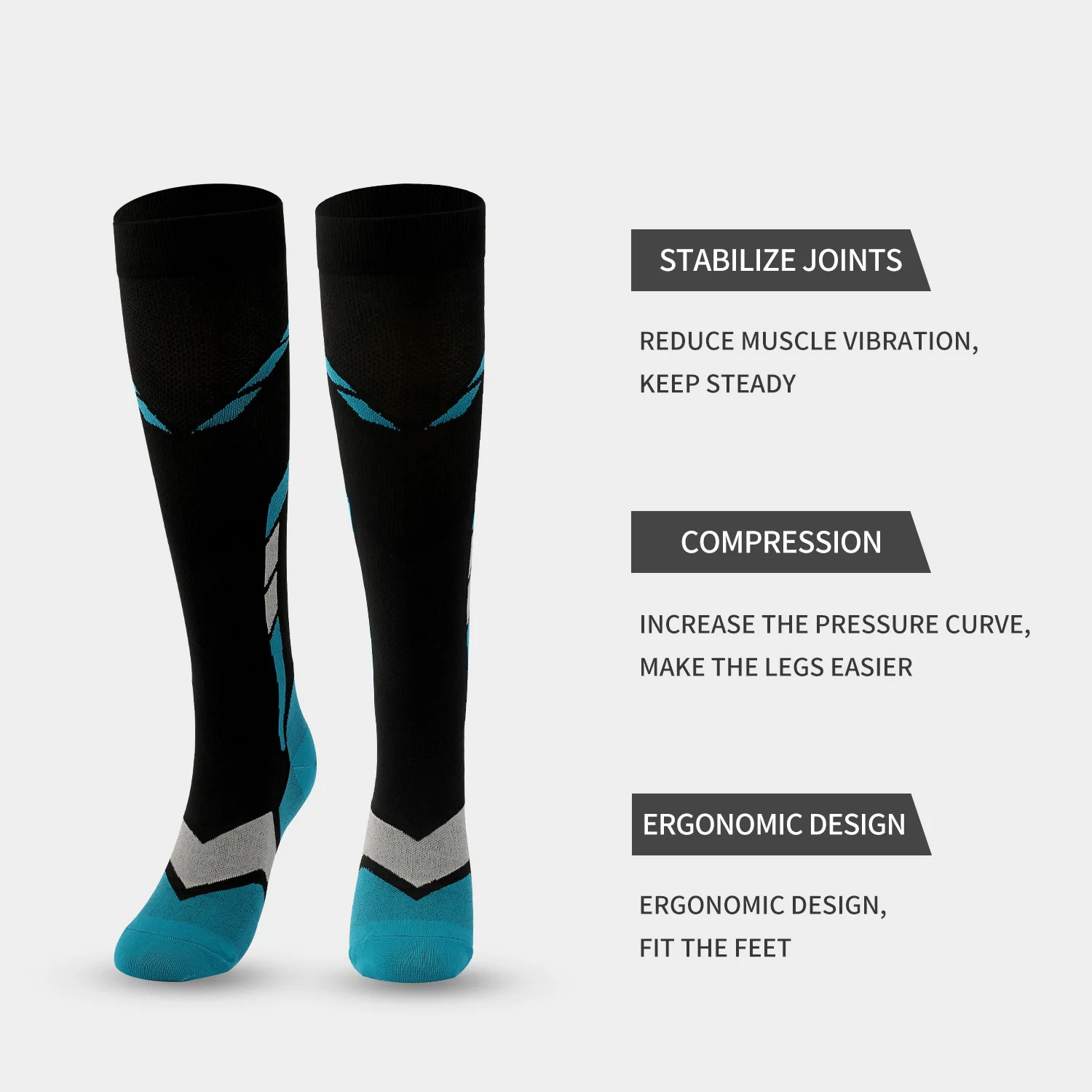 Unisex Compression Socks Nylon Medical Nursing Men Women Stockingss Outdoor Cycling Fast-drying Breathable Adult Sports | Спорт и