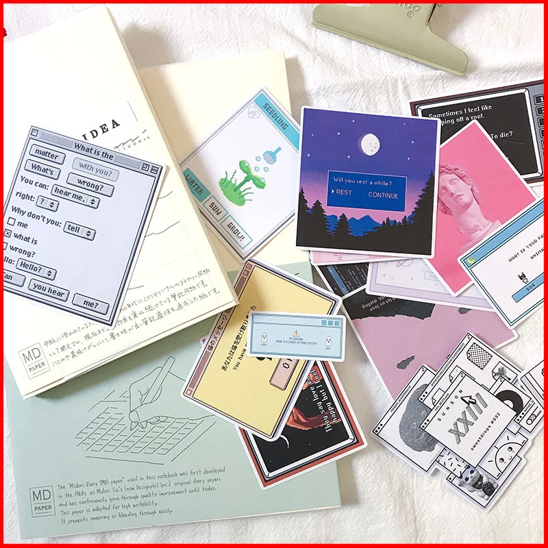 Виртуальное пространство винтажный персонализированный альбом для стикеров