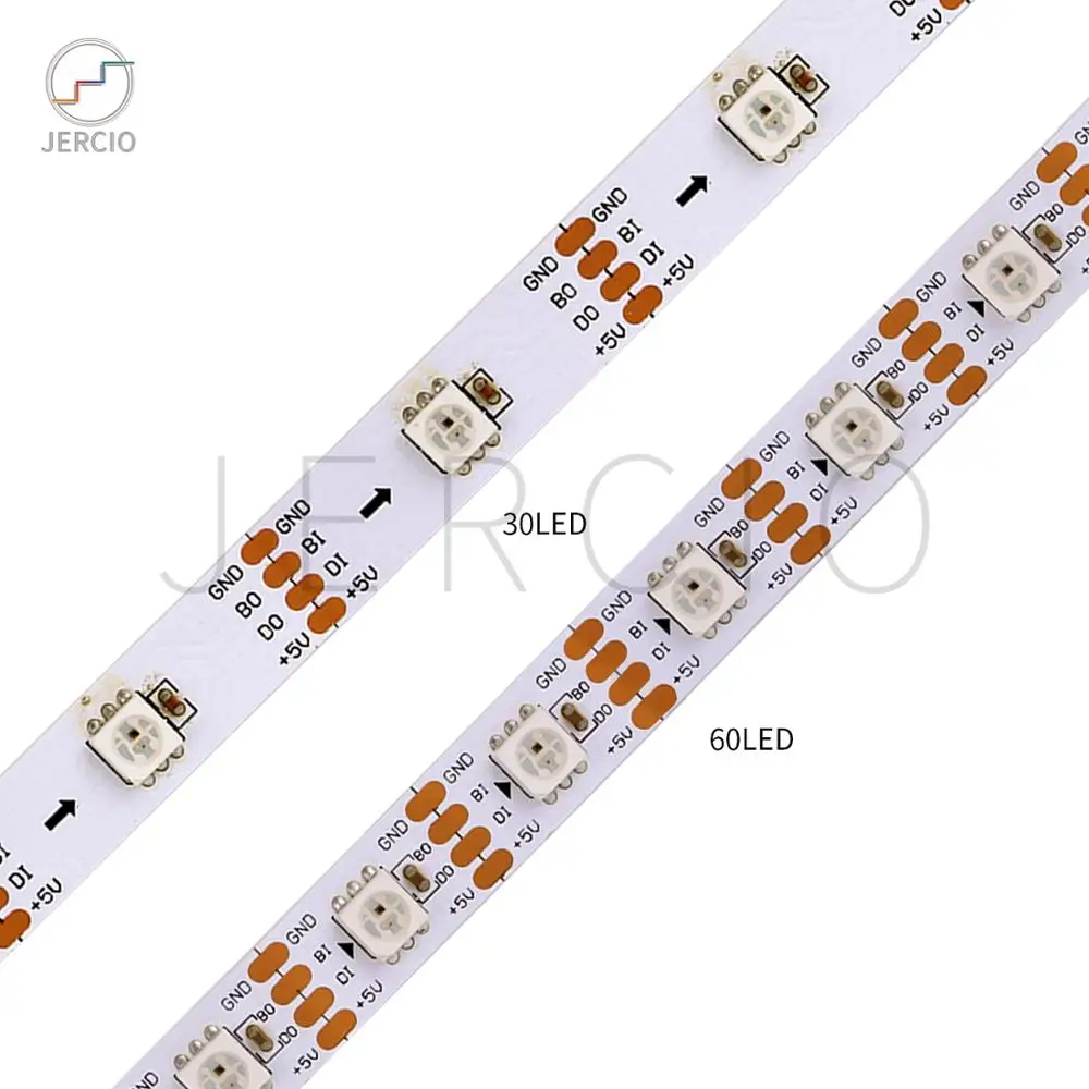 JERCIO 1 м/2 м/4 м/5 м XT1511S (может заменить WS2813b) точечное возобновление двойной линии
