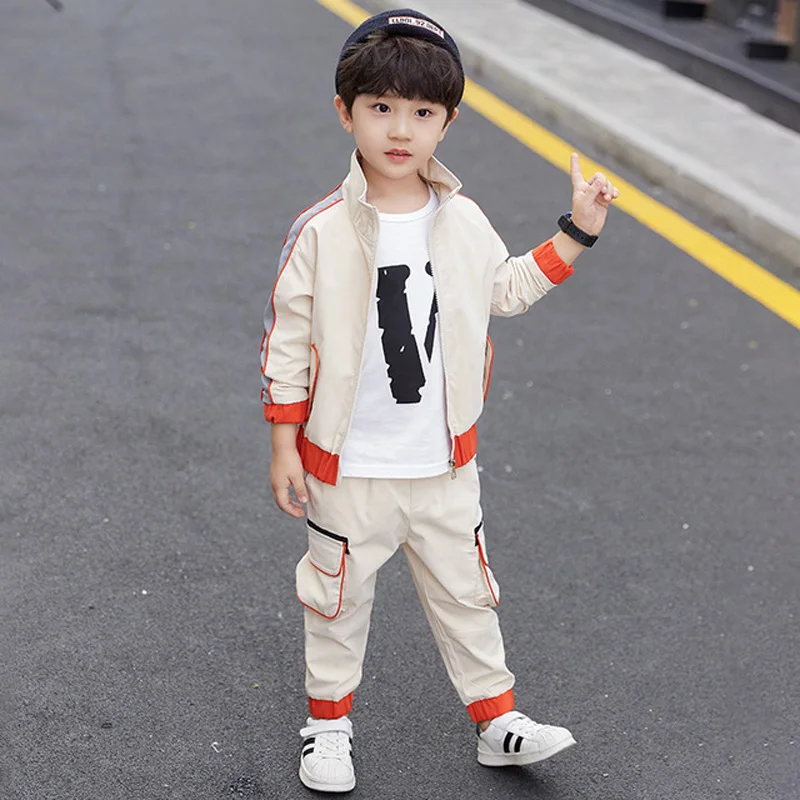1 комплект одежды для отдыха мальчиков 2019 новый спортивный костюм Cuhk ckids/Модная