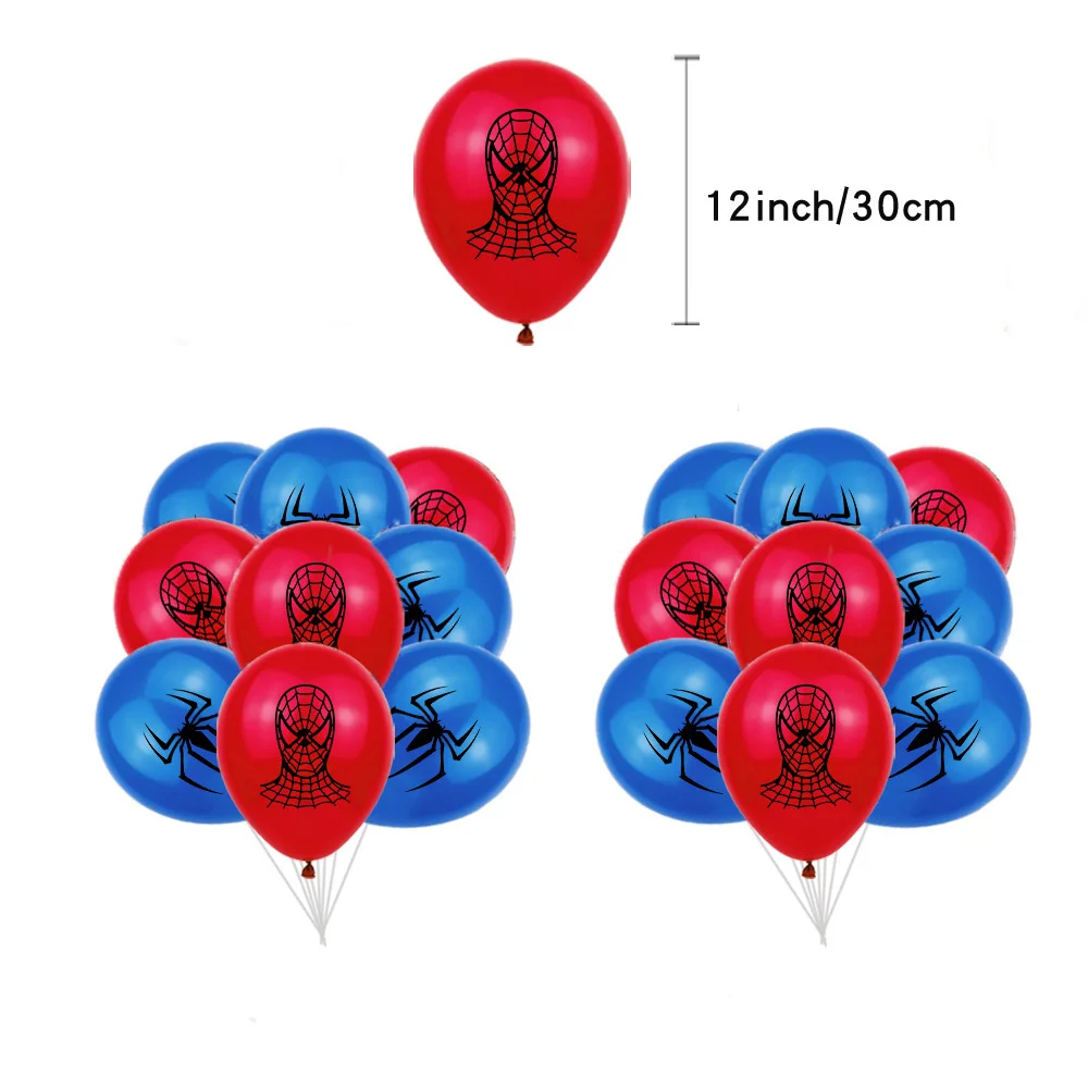 1 Набор Детские латексные воздушные шары Человек паук|Воздушные и аксессуары| |