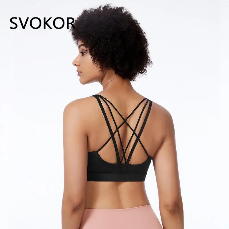 

Бюстгальтеры для фитнеса SVOKOR, укороченные топы, женские противоударные женские бюстгальтеры с эффектом пуш-ап, тканевое нижнее белье с защи...