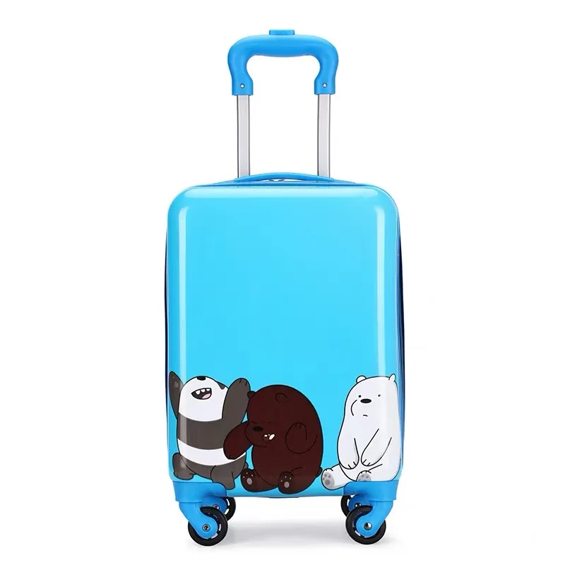 Cartoon Suitcase 18,5 дюймов детский мультяшный чемодан на колесиках, детская тележка на колесиках для багажа компьютера, для девочек, чемодан для путешествий, милый багаж для детей - Цвет: Cartoon Suitcase