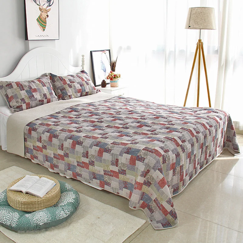 CHAUSUB винтажные хлопчатобумажные одеяла для двойной кровати 3 шт. стеганые