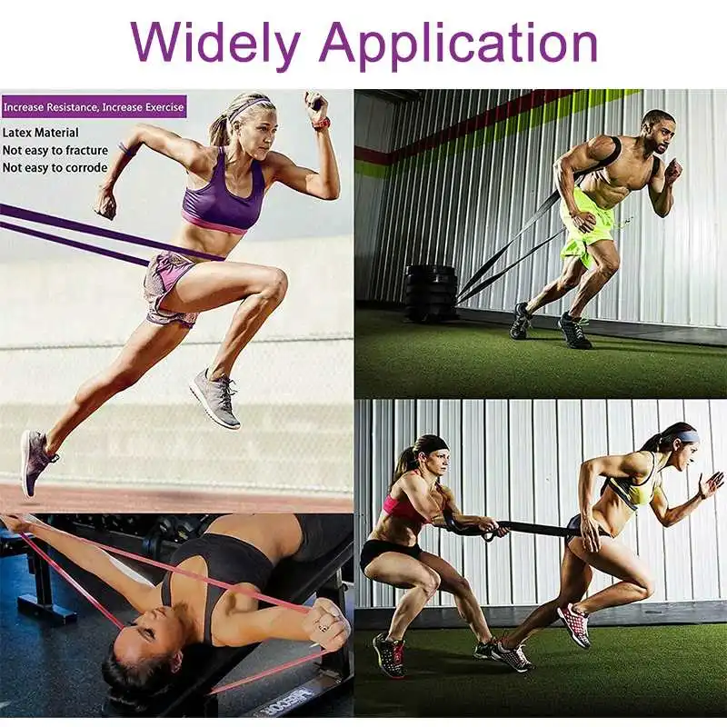 

Resistance Bands Exercise Elastic Natural latex Workout Ruber Loop Strength rubber band for Fitness Equipment Training Expander
