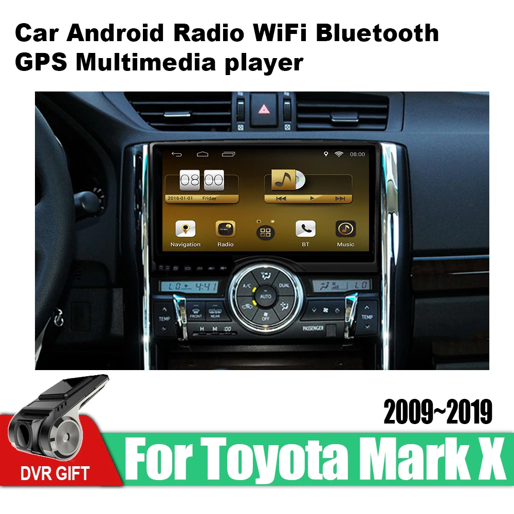 Автомобильный мультимедийный плеер ZaiXi с gps для Toyota Mark X 2009 ~ 2019 автомобильный raido