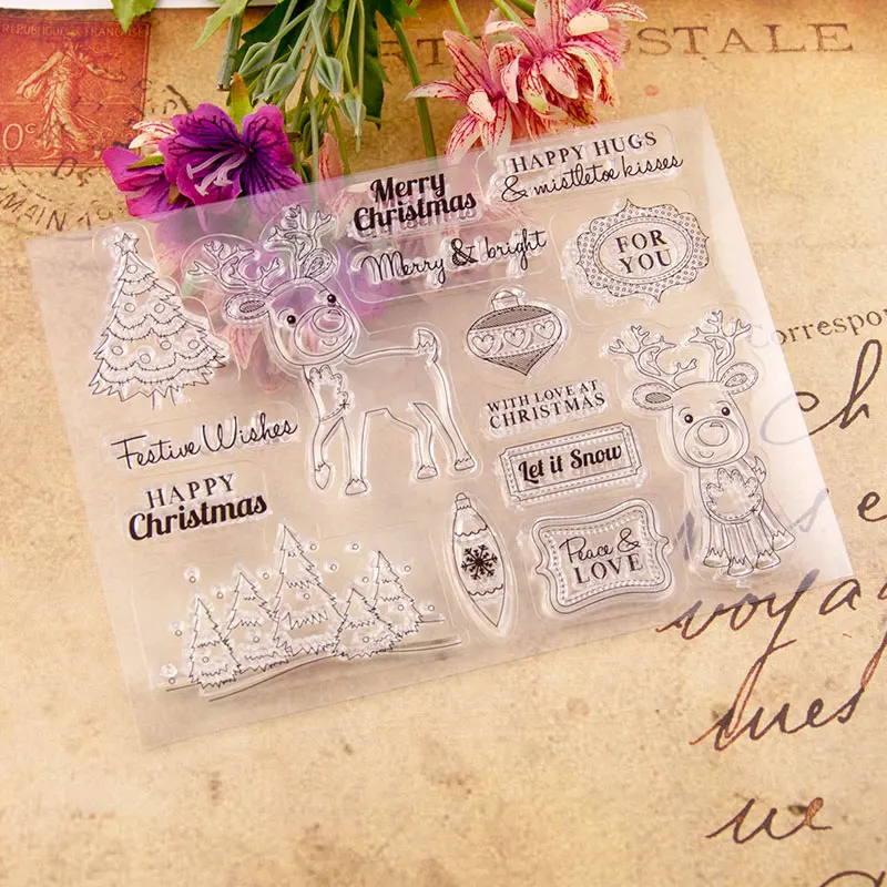 Комплект для рождественской елки металлические штампы и шаблоны штампов DIY