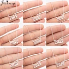 Ожерелье Jisensp с цифрами от 1980 до 2020, ожерелье с Персонализацией даты рождения, ювелирное изделие, женское ожерелье с цифрами 2020 года для женщин