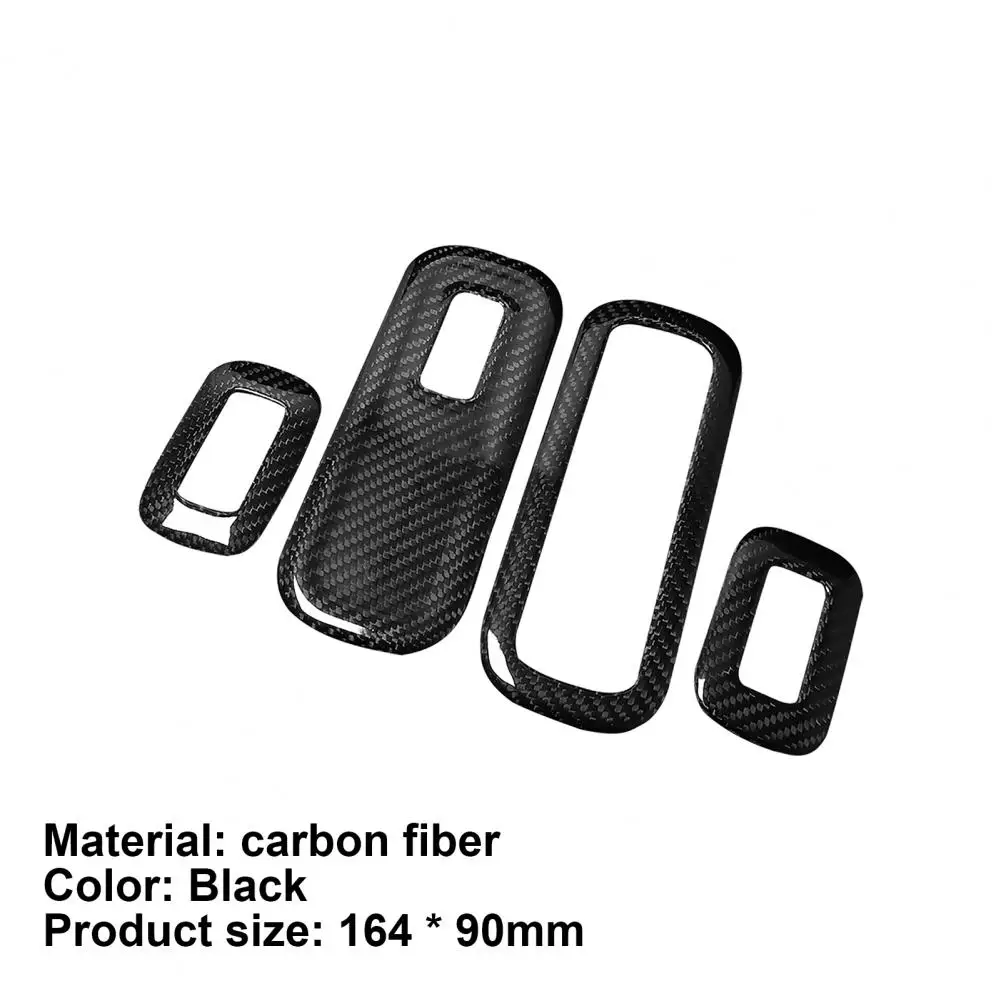 

4Pcs Window Lift Button Cover Waterproof Heat-resistant Carbon Fiber Car Window Lift Switch Cover for Benz W118 2020 CLA/CLA200/