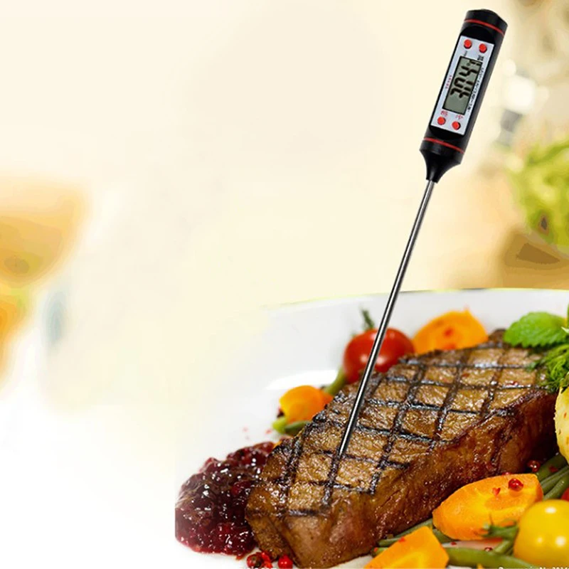 Электронный цифровой пищевой термометр с длинным щупом кухонные инструменты для