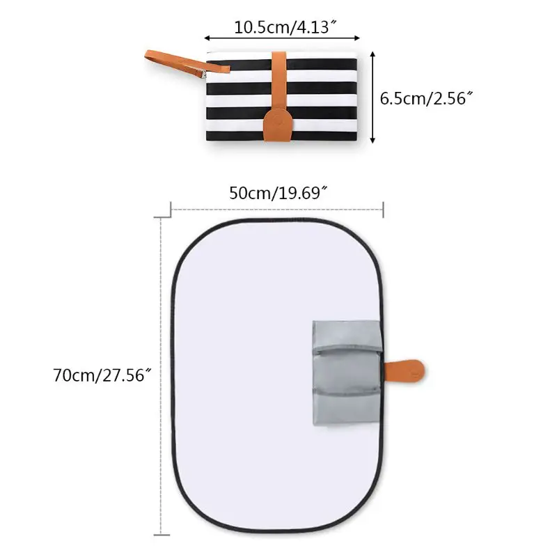 

Travel Waterproof Diaper Changing Mat Portable Baby Nappy Changing Pad Station Q81A