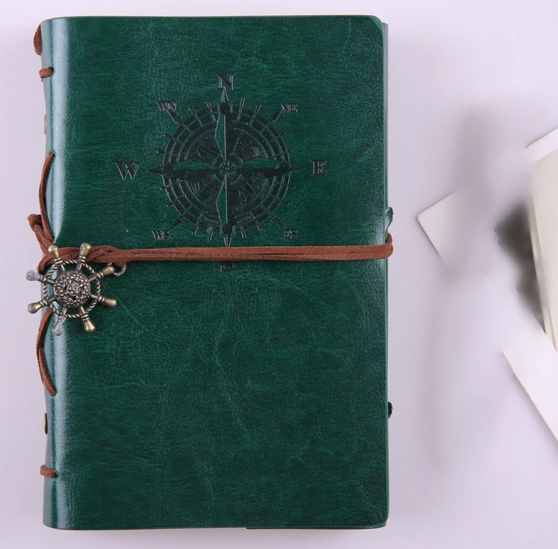 Блокнот на спирали дневник записная книжка Винтаж Пираты Якоря PU кожа сменная