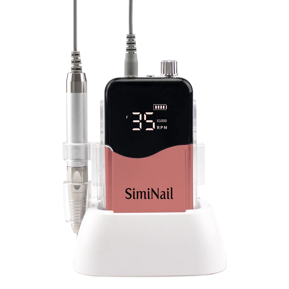 

SIMINAIL Heart Brushless Nail Drill Rechargeable Desktop Base 35000RPM Manicure Electric Machine Nail File Cordless Drilling