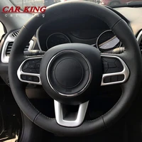 for jeep renegade 2015 2020 for jeep compass 2017 2018 abs matte steering wheel decorative cover trim car styling accessories