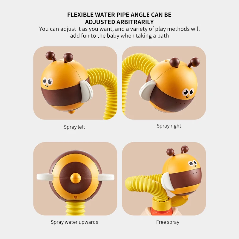 

Bath Toys For Kids Baby Bathroom Bathtub Faucet Shower Toys Strong Suction Cup Children Water Game Electric Cartoon Water Spray