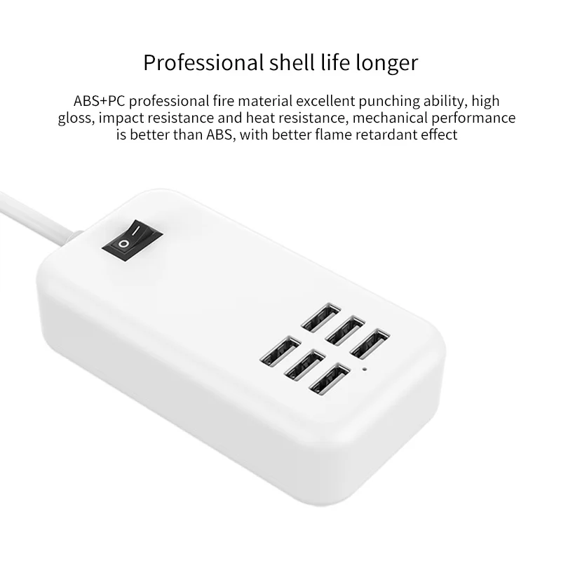 Адаптер для всех смартфонов Pad 5 V/3A 6 USB порт несколько настенных смарт зарядное