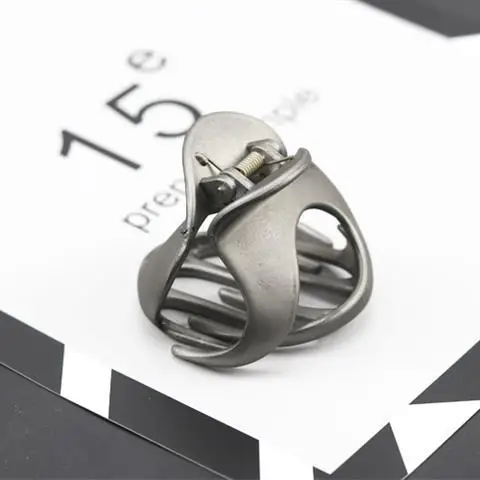 Простая женская заколка для волос большая акриловая одноцветная Заколка-краб |