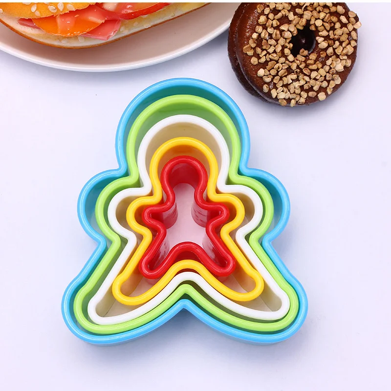 5 шт. красочные формы для печенья набор пластиковых штамп форма вырезания