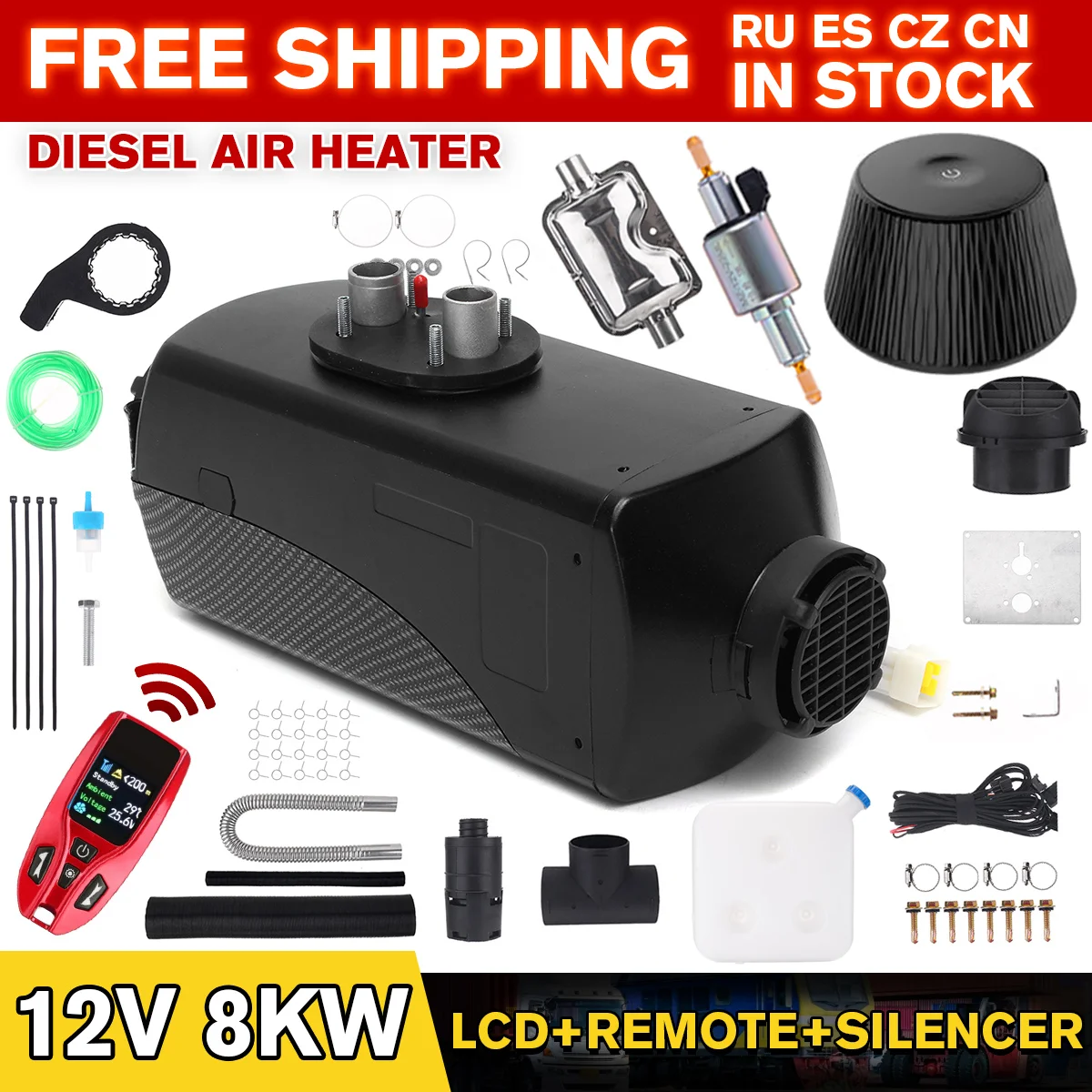 Автомобильный обогреватель дизельный воздушный парковочный отопитель с