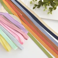 141 160 1cm multi color herringbone tape ribbons cotton woven ribbon sewing overlock cloth strap belt diy accessories 5meter