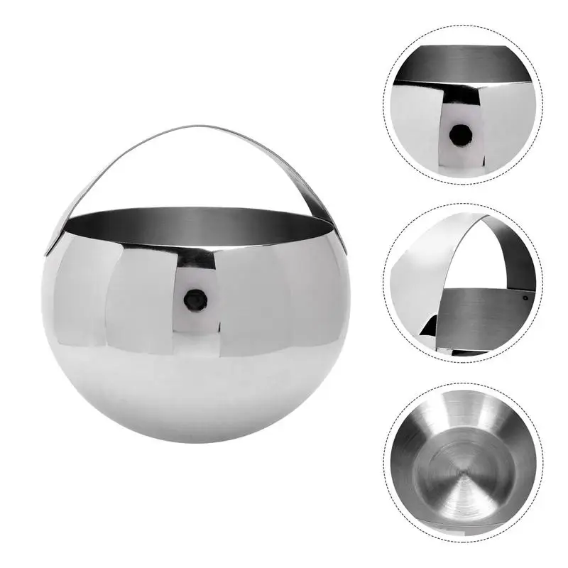 

1Pc Party Ice Barrel Ball Shaped Bucket Stainless Ice Bucket Household Ice Keg for Restaurant Home Party