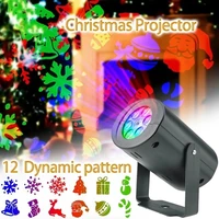 12 pattern christmas led projector lights automatic rotating waterproof indoor christmas spotlight night lights landscape lamps