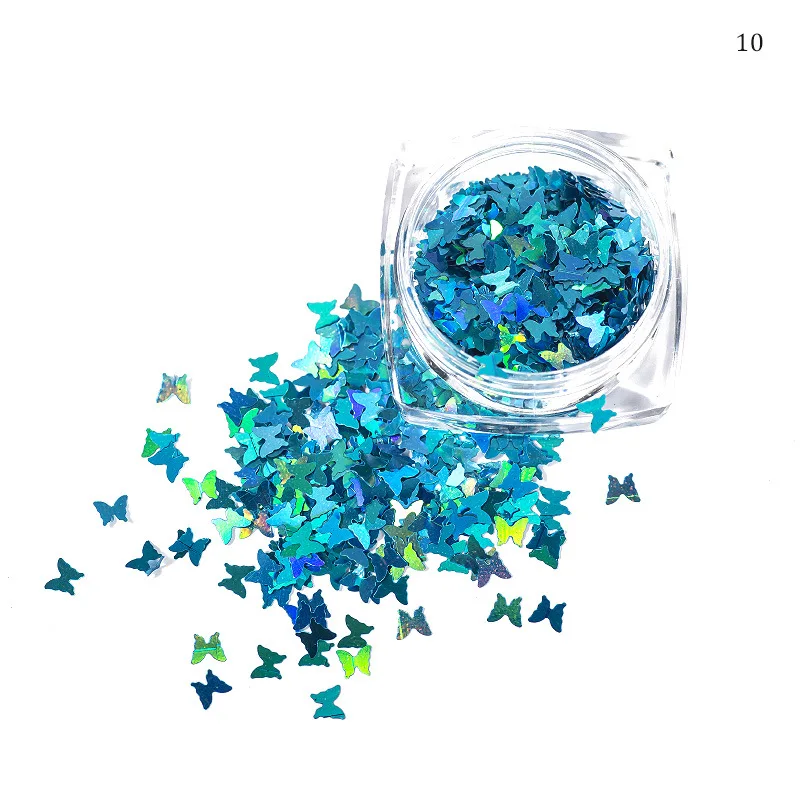New Holo Laser Colorful Shining Butterfly Glitter For Nails Art Japanese Korean Style Sequins Body Face Party DIY Decor | Красота и