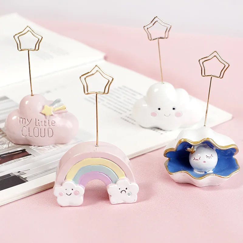 1 шт. милые украшения для рабочего стола в виде радужных облаков папка фотографий