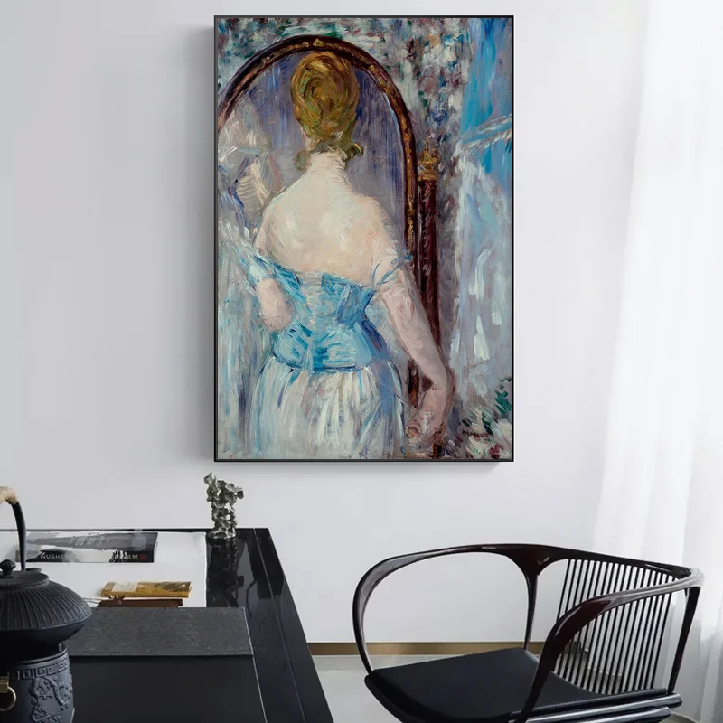 Edouard Manet девушка держит зонтик Холст Картина плакаты печать мраморная настенная