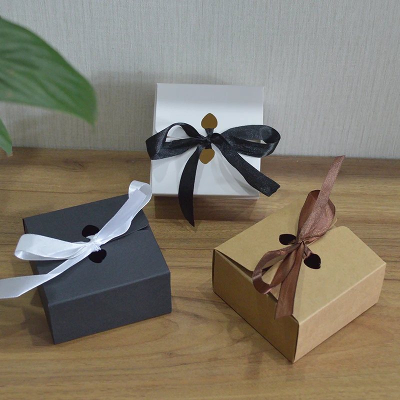 10 шт. бумажные коробки для тортов с лентой|Подарочные сумки и упаковка| |