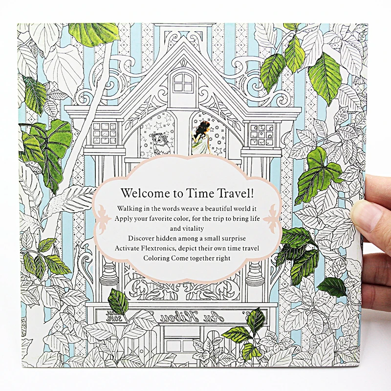 1 PCS New 24 Pages Time Travel Coloring Book For Children Adult Relieve Stress Kill Graffiti Painting Drawing Art Book|books for children|coloring