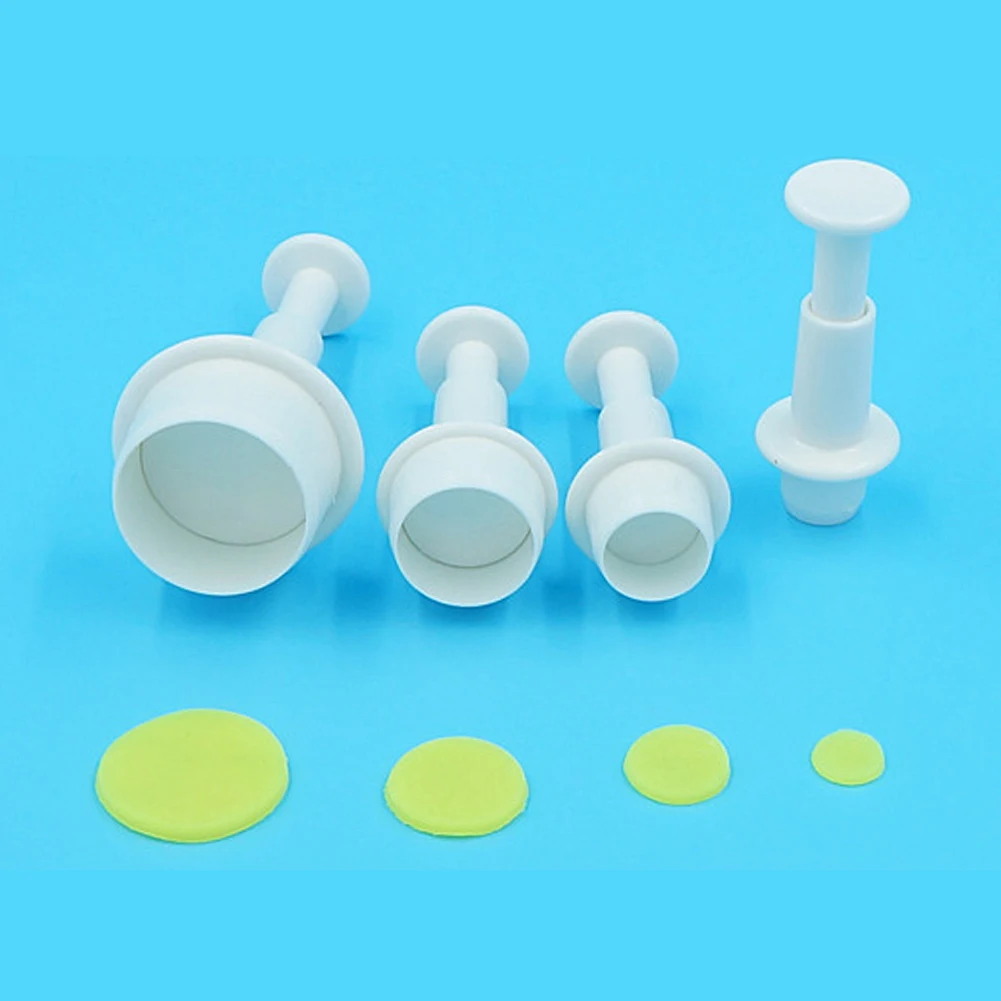 4 шт./компл. Пластик круглый Форма Рождество печенье с мастикой резак